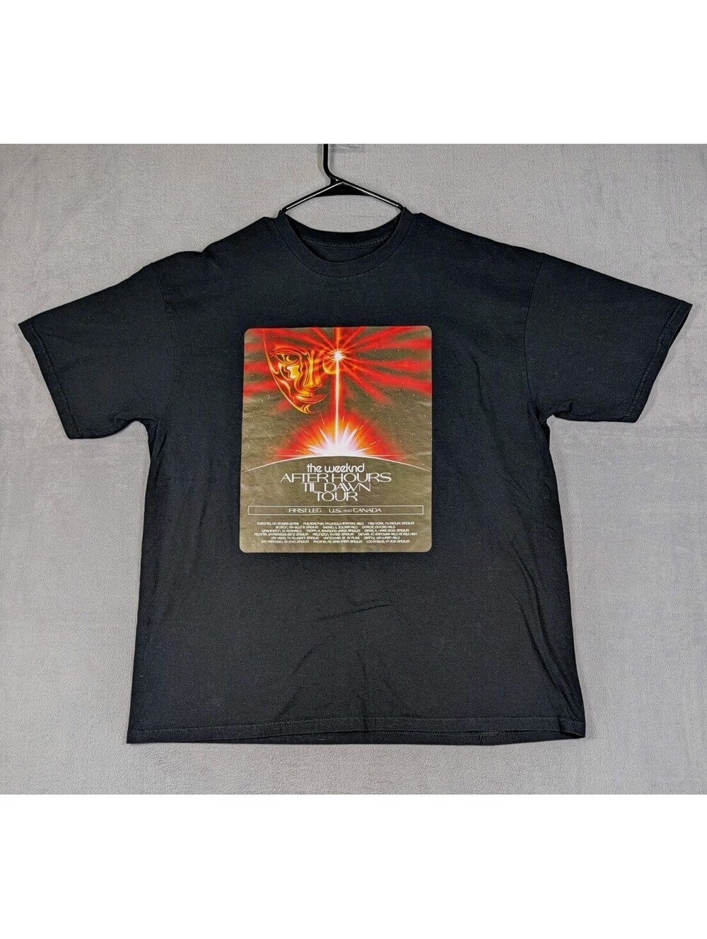 The Weeknd Mens XL Black After Hours Til Dawn Tour Band Shirt Concert Merch XO